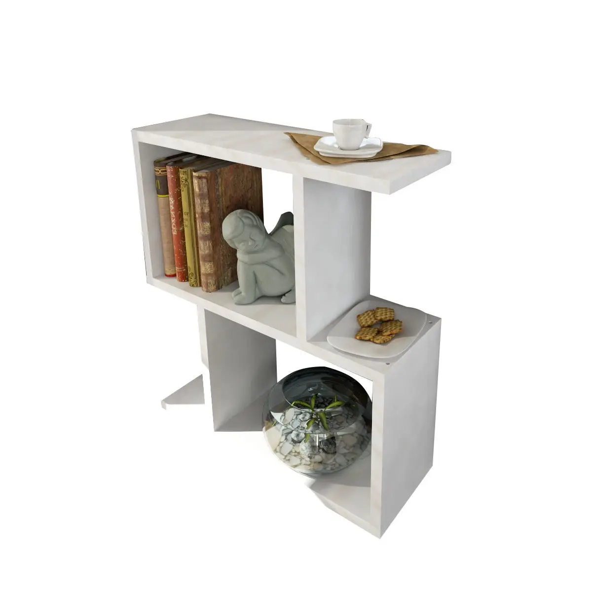 Kalune Design Odkládací stolek Karinus bílý
