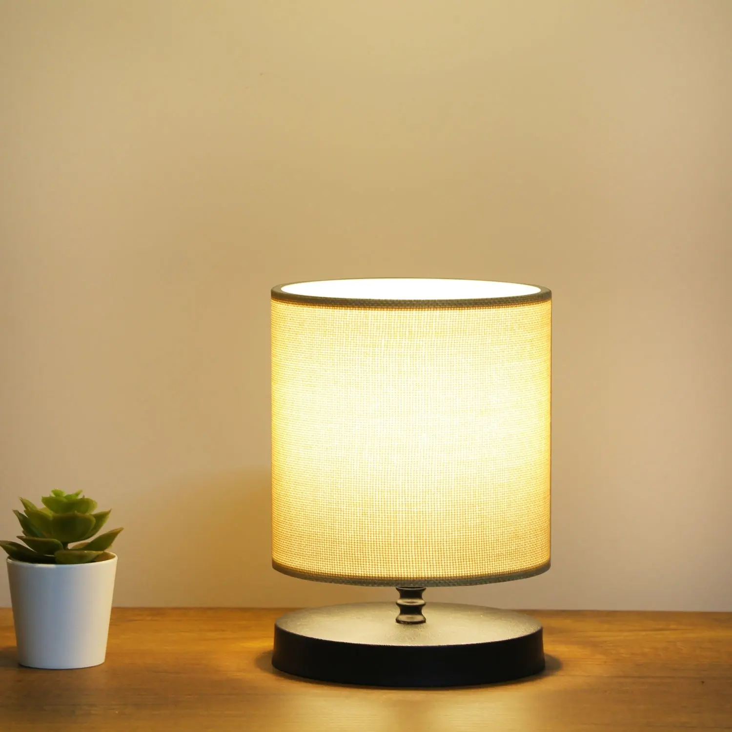 Opviq Stolní lampa Elena černá/béžová