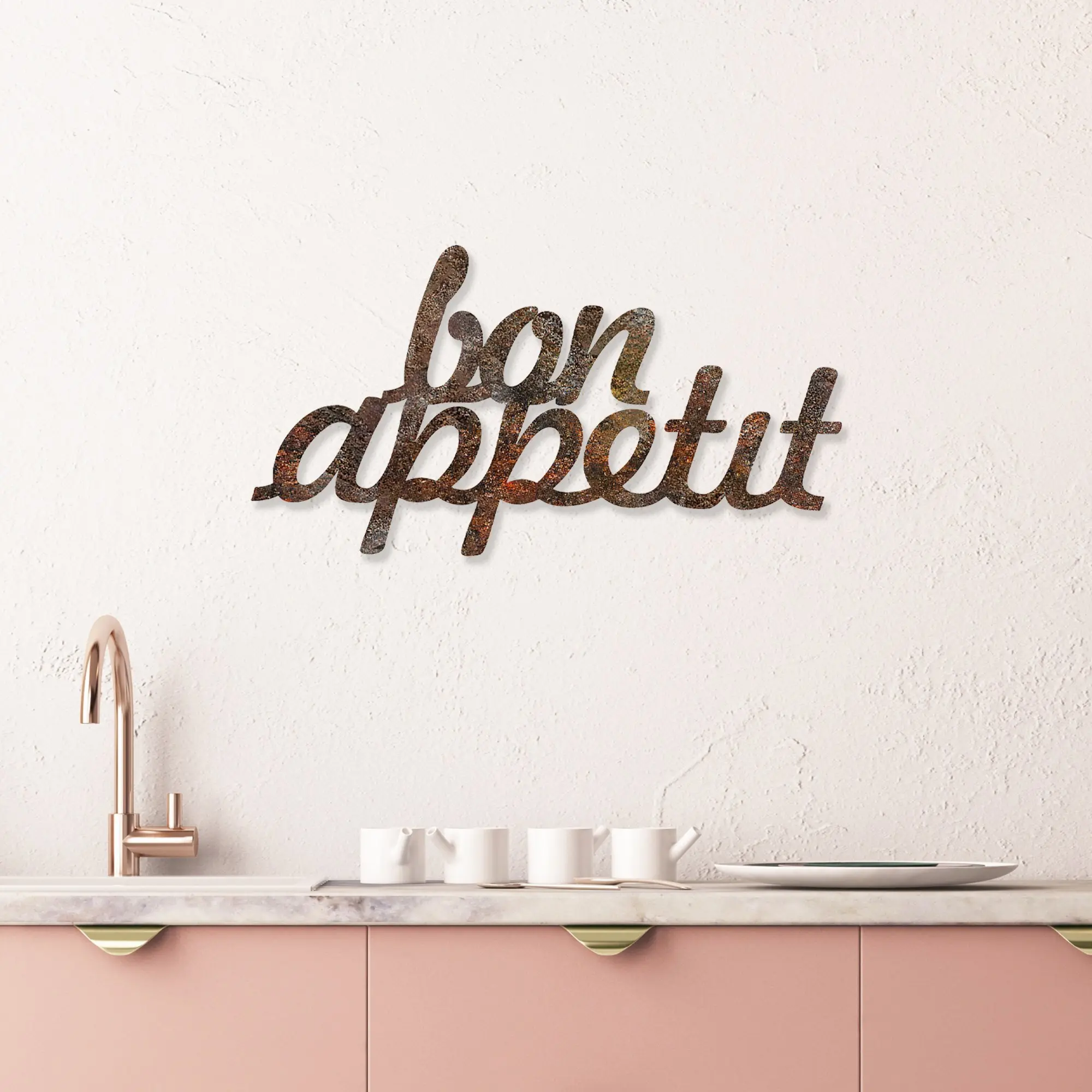 Dekorativní kovový doplněk na zeď Rusty Bon Appetit