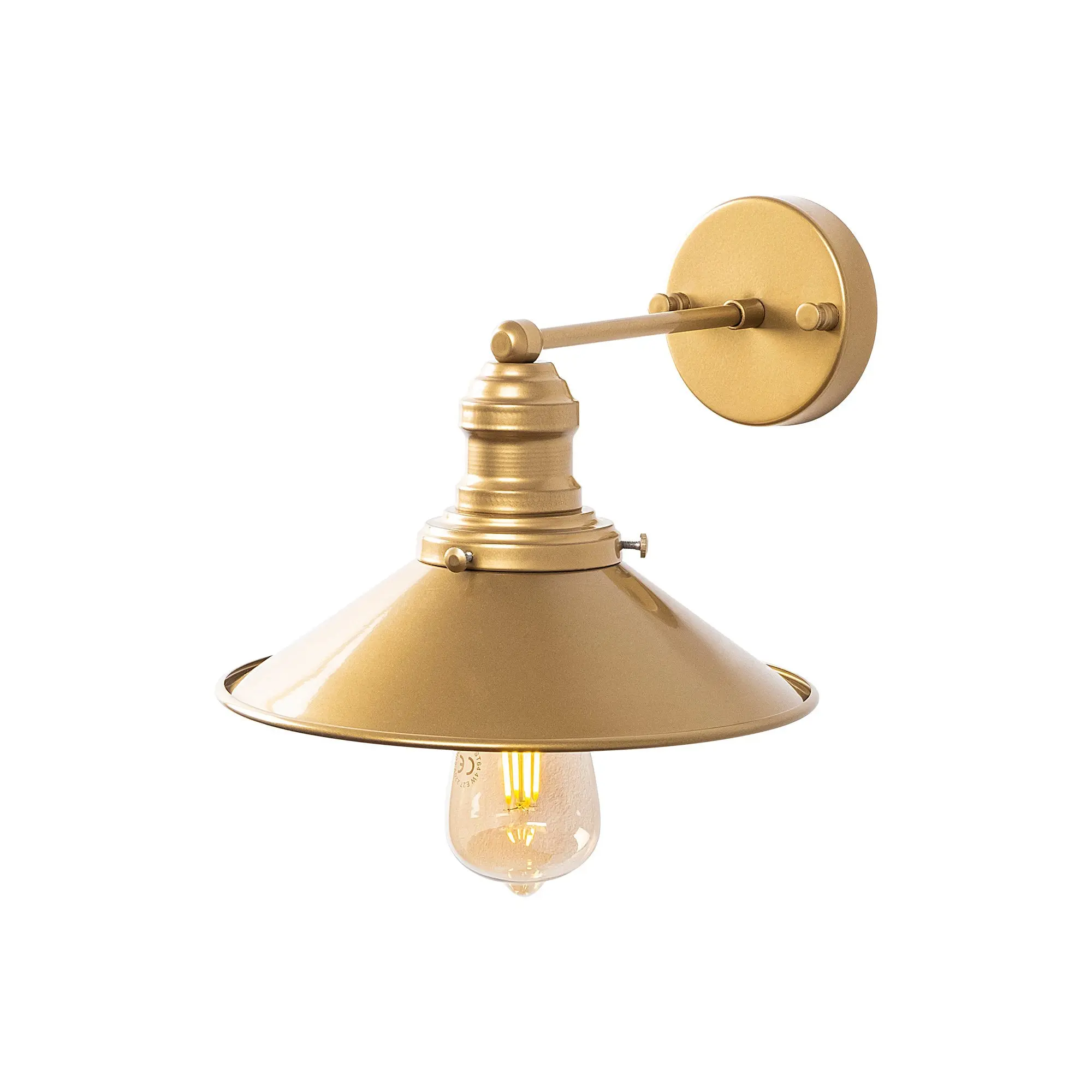 Opviq Nástěnná lampa Conical zlatá