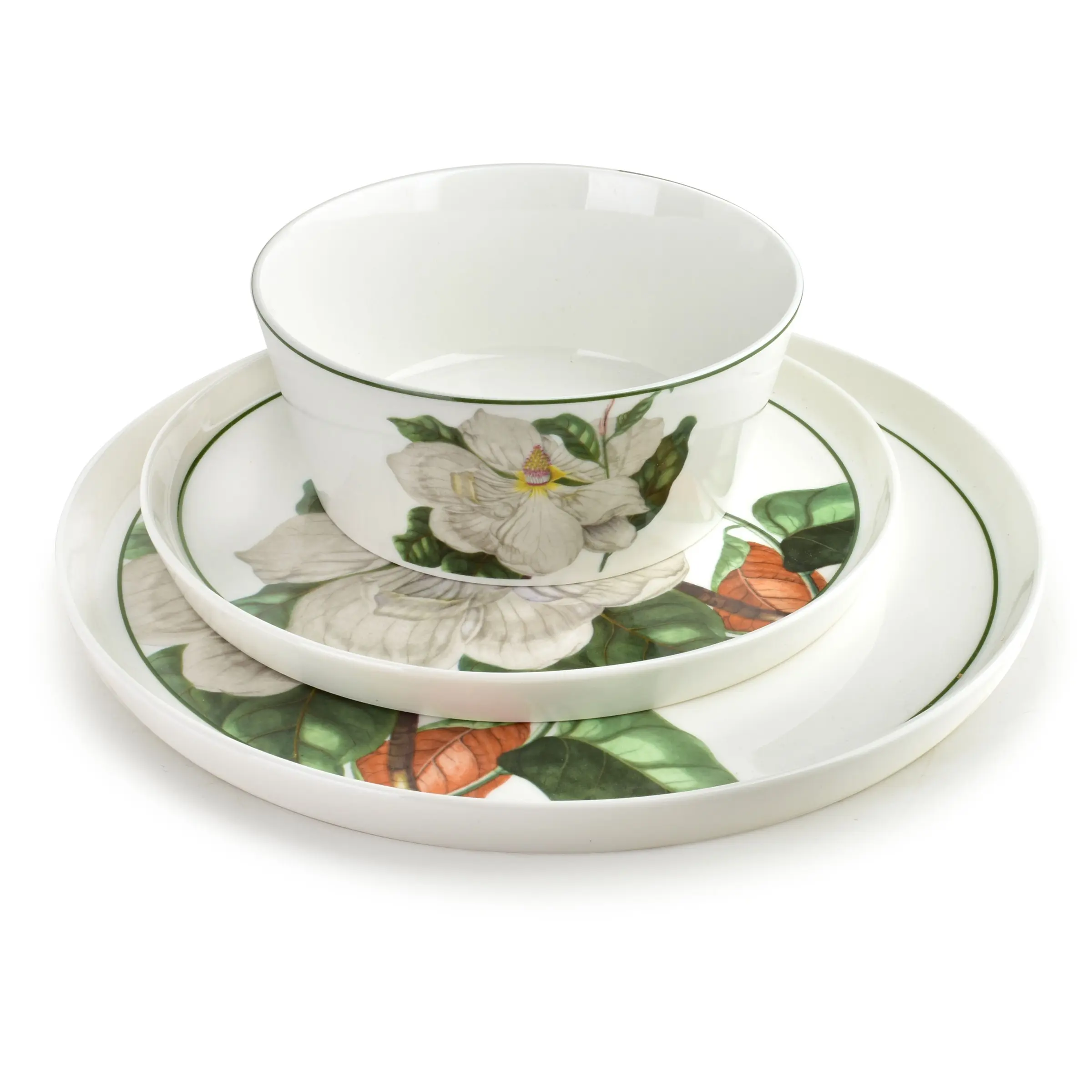 Affekdesign Porcelánová jídelní sada LEA Tree 18 ks bílá