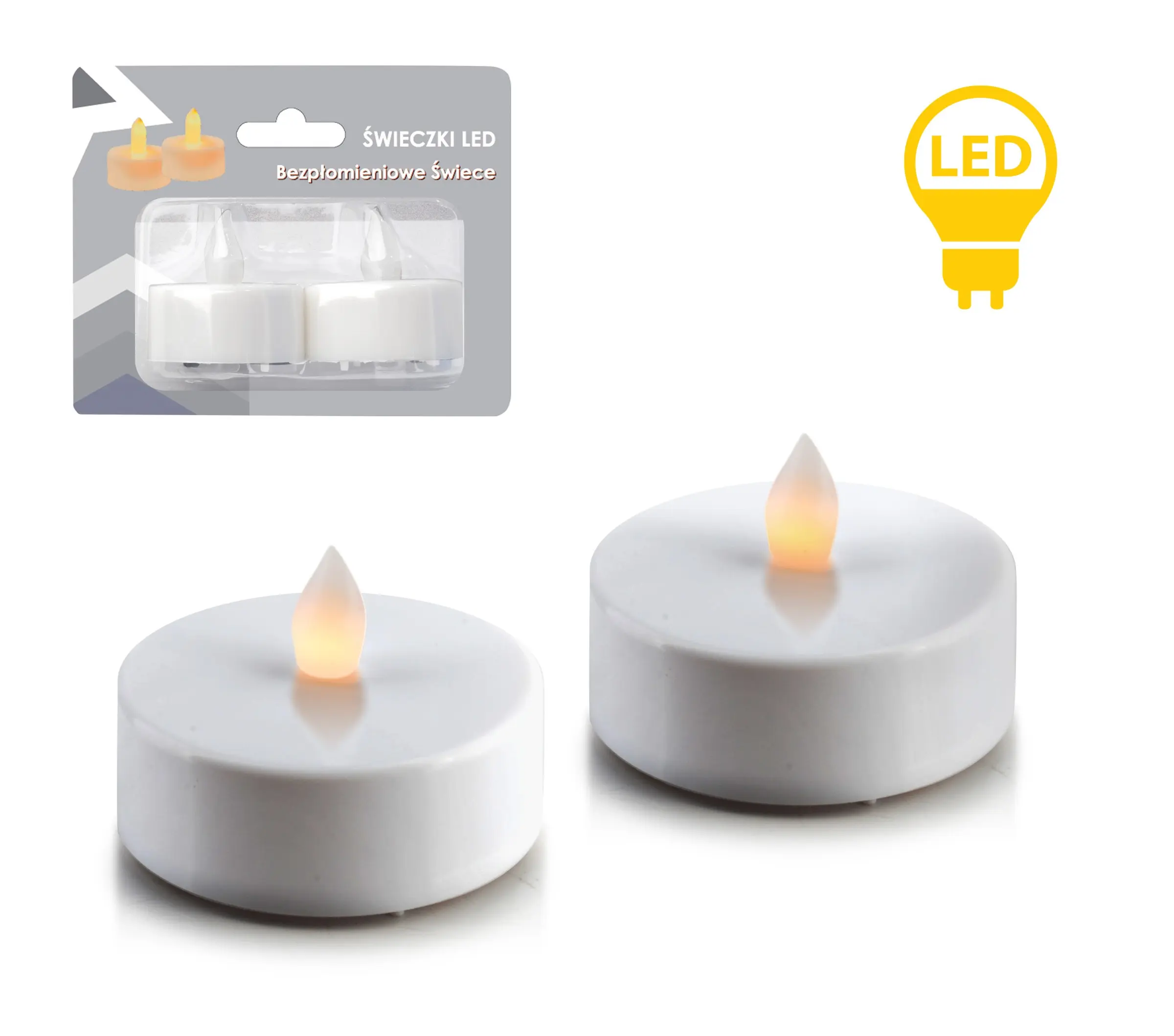 Mondex Sada 2 ks LED čajových svíček IDALIA bílá
