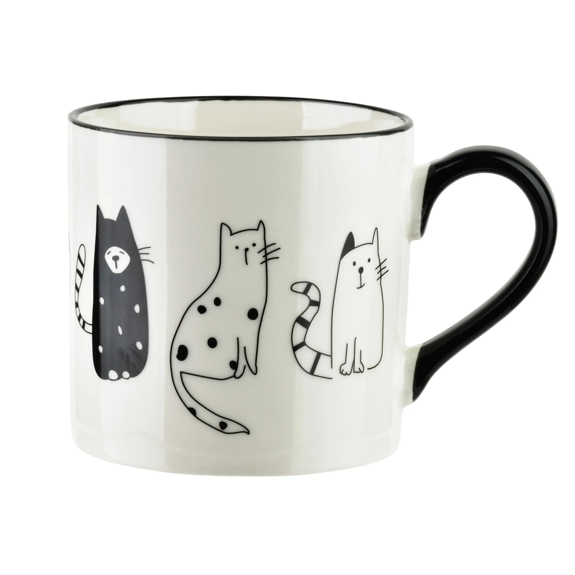 Affekdesign Porcelánový hrnek COTTELLO I. 370 ml bílý/černý