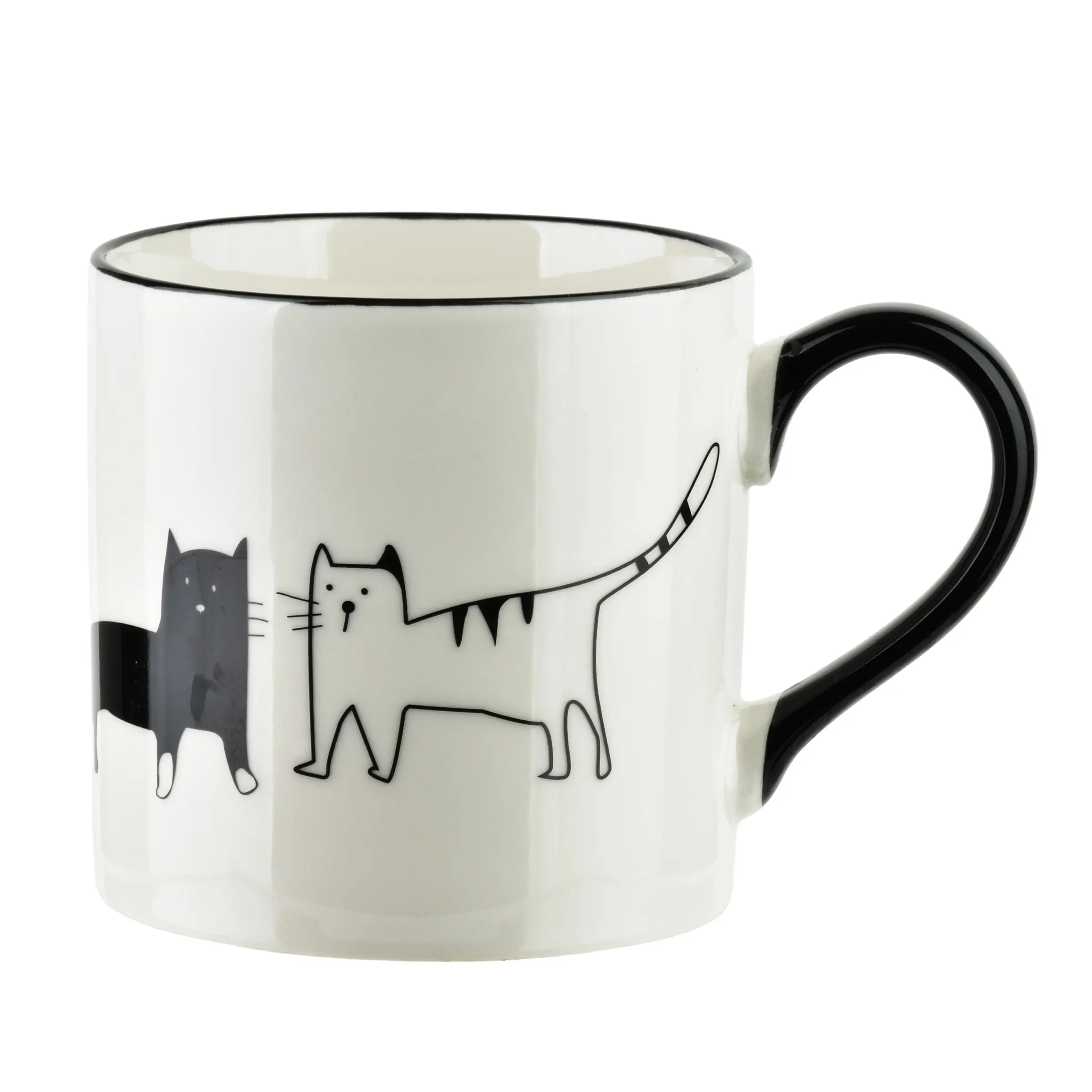 Affekdesign Porcelánový hrnek COTTELLO III. 370 ml bílý/černý