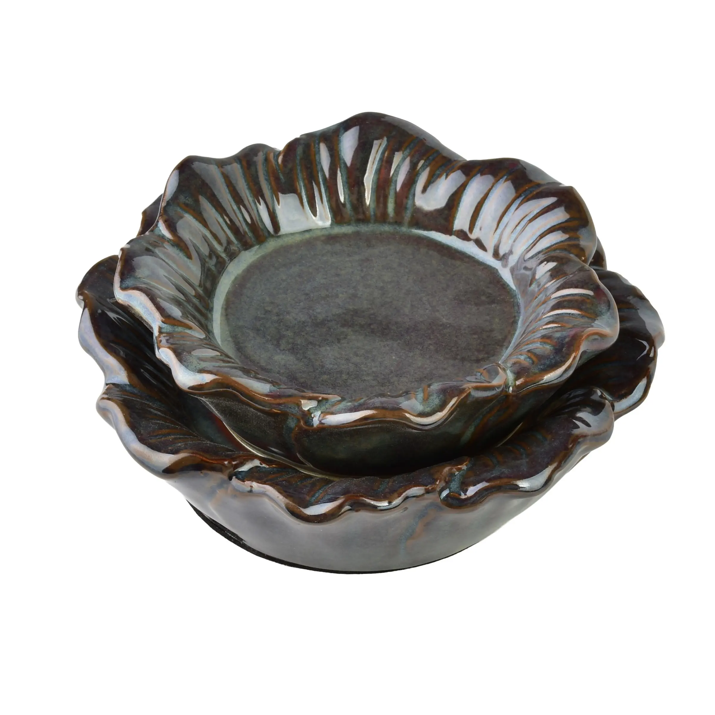Mondex Keramický svícen Yarine 7 cm fialový/zelený
