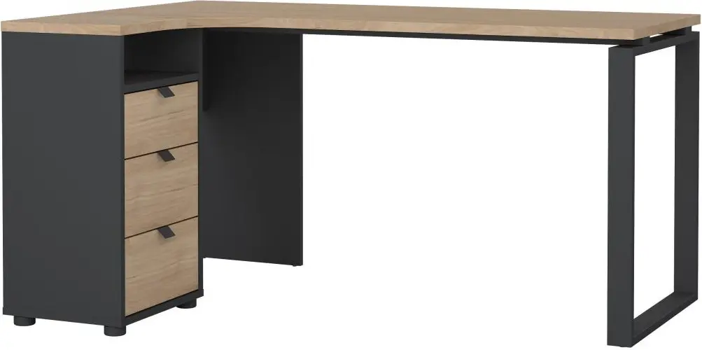 FALCO Rohový psací stůl Sigaly 600/03 150 cm šedý/hickory Jackson