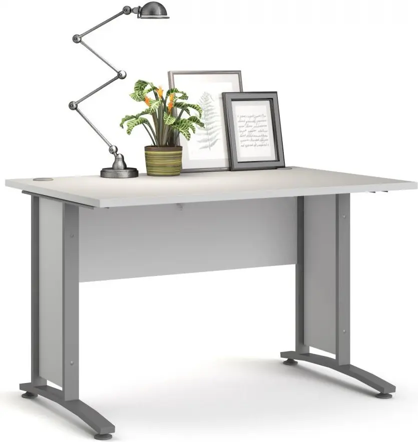 Tvilum Psací stůl Office 80400/70 120 cm bílý/stříbrný