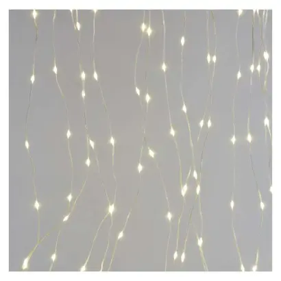 EMOS LED vánoční nano řetěz – záclona, 1,7x2 m, venkovní i vnitřní, teplá bílá, programy D3EW01