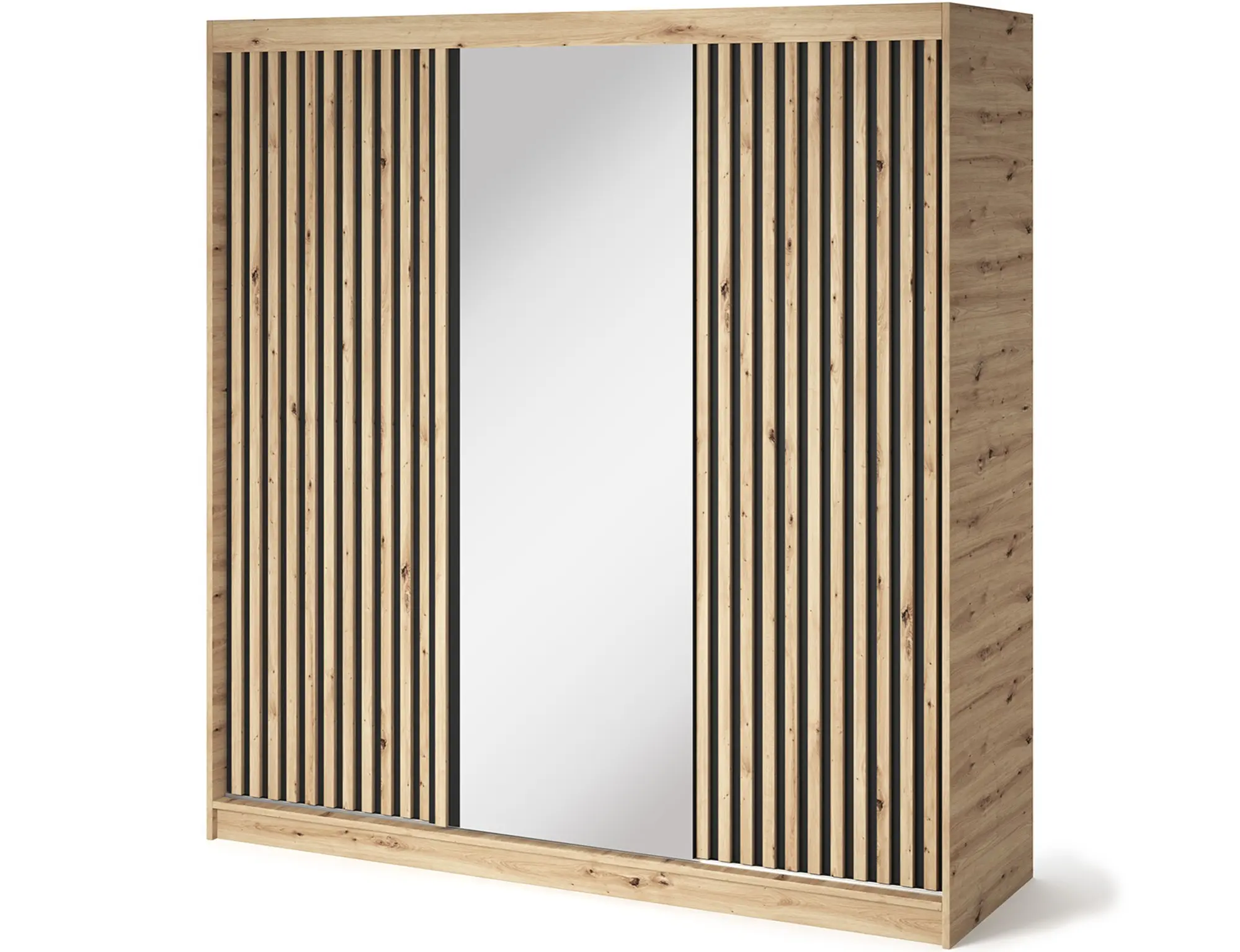 Eltap Šatní skříň Emerio se zrcadlem 180 cm dub Artisan