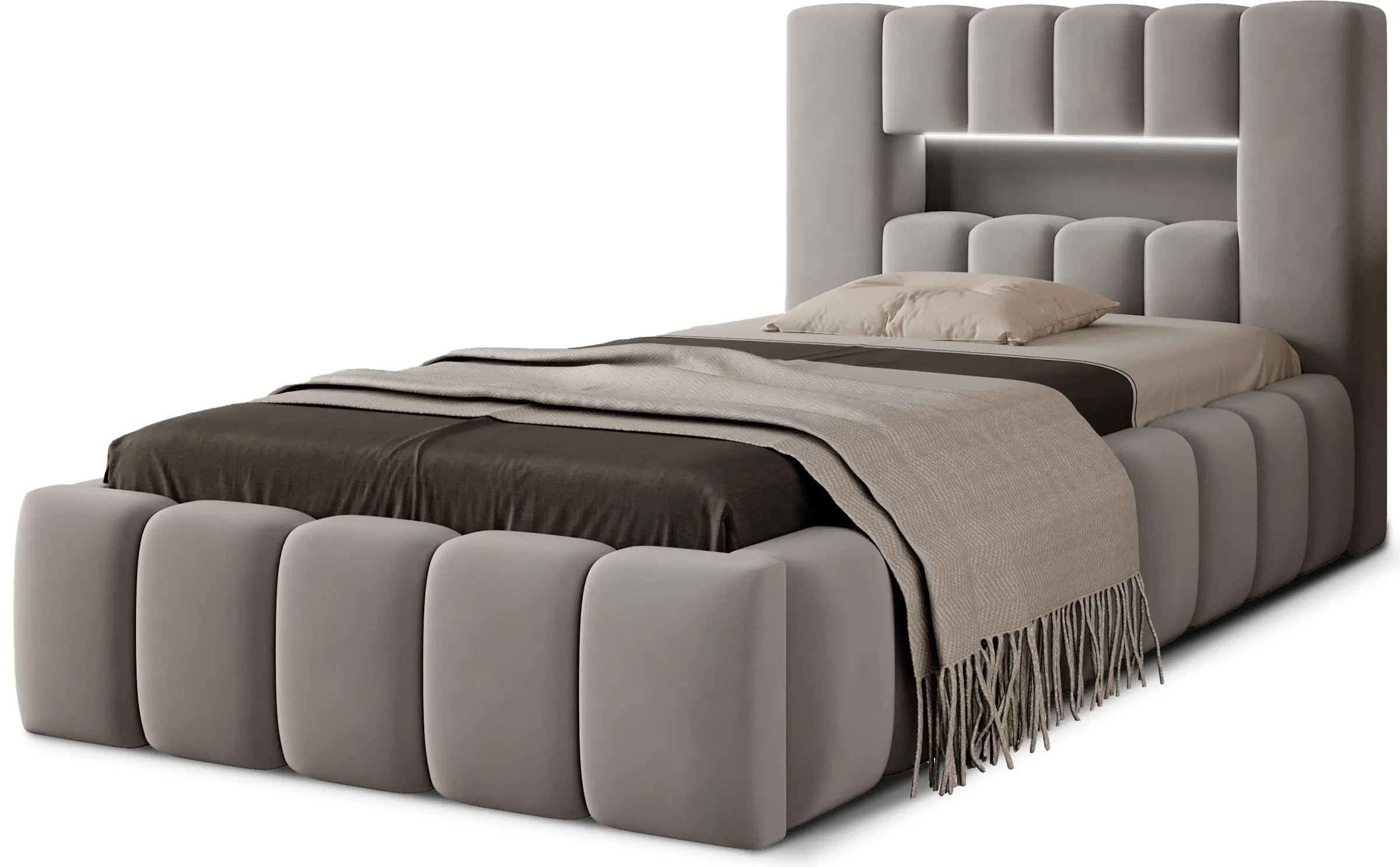 Postel Lamica 90 cm - kovový rám látka: Nube