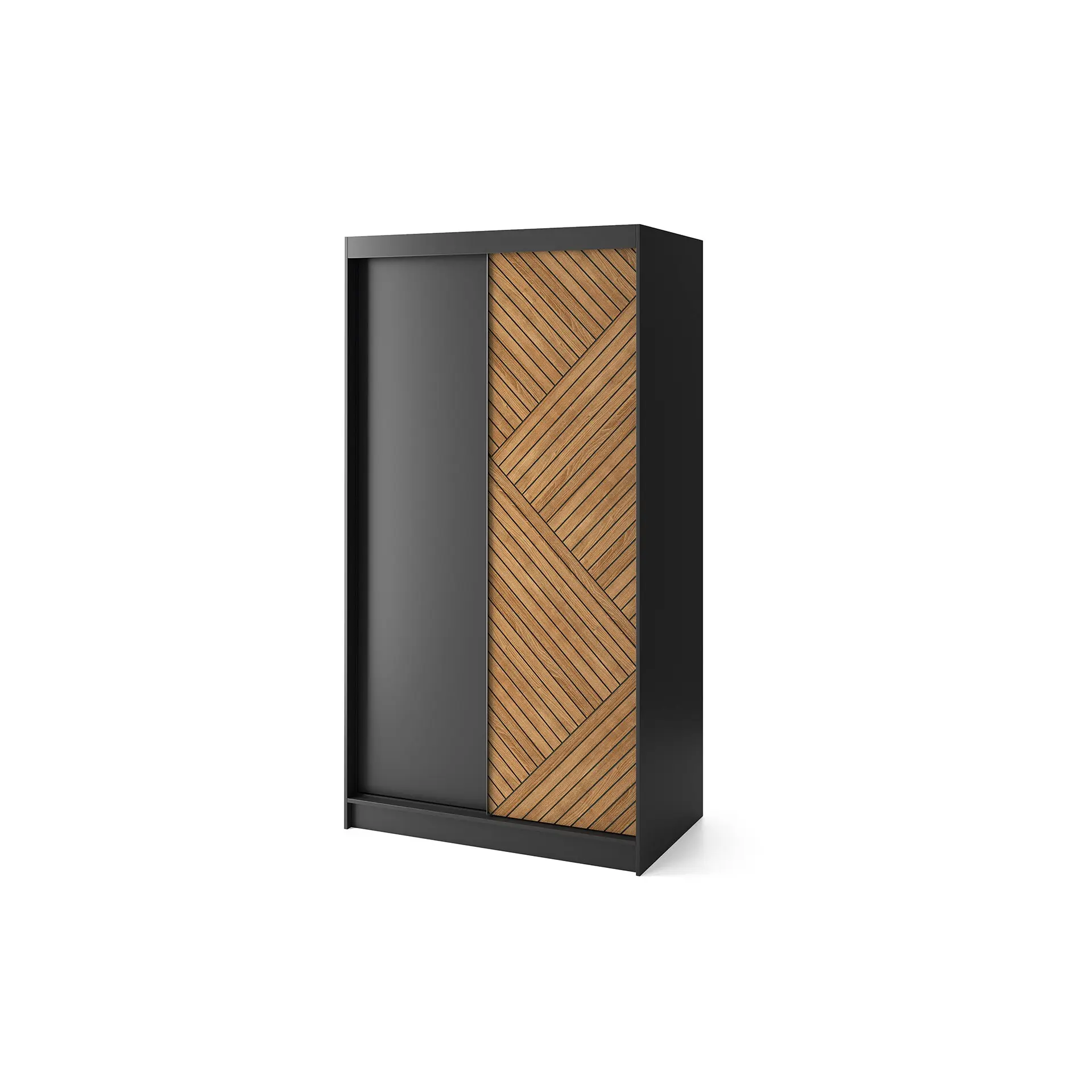 Eltap Šatní skříň Marrphy 120 cm dub Caramel/černá