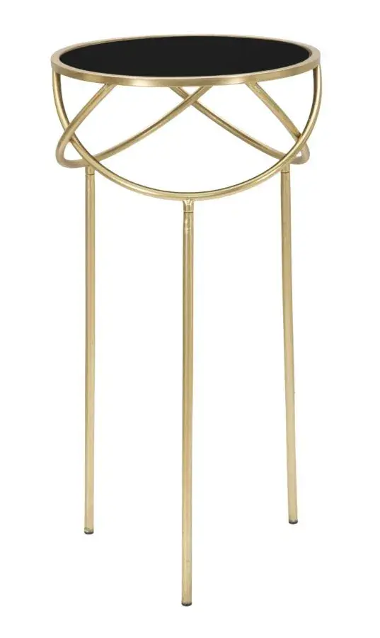 Mauro Ferretti Odkládací stolek Ring 40 cm černo-zlatý