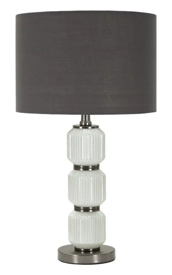 Mauro Ferretti Stolní lampa Bright Three 57 cm šedo-bílá