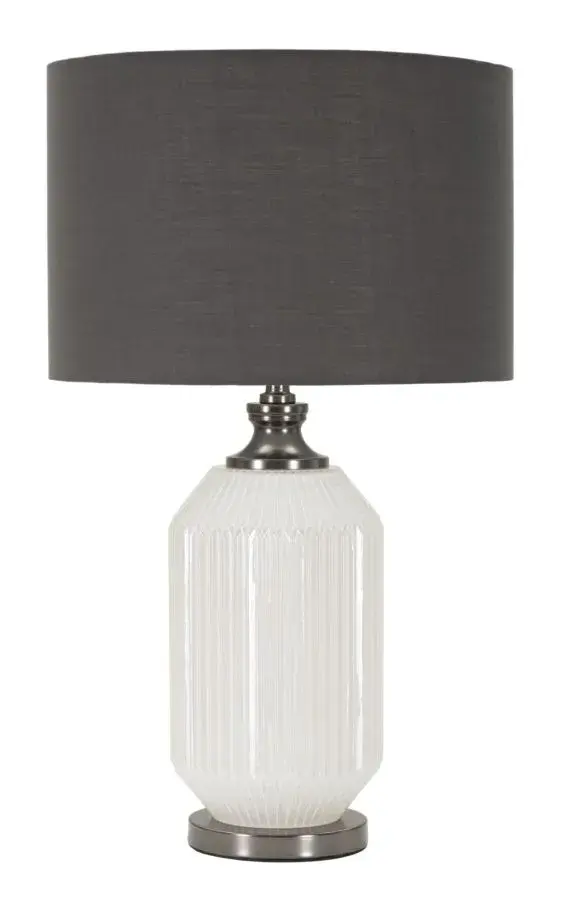 Mauro Ferretti Stolní lampa Brighty 65 cm šedo-bílá