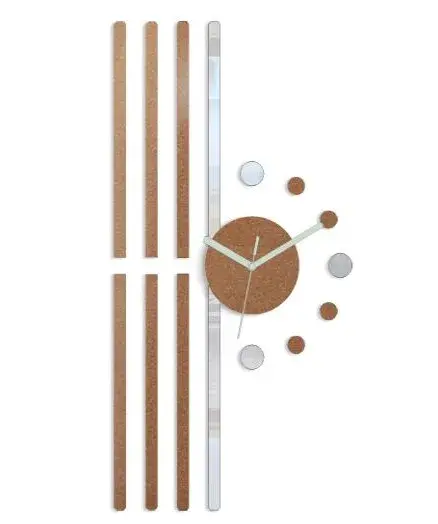 ModernClock 3D nalepovací hodiny Line měděné