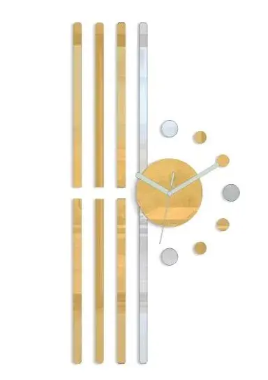 ModernClock 3D nalepovací hodiny Line zlaté