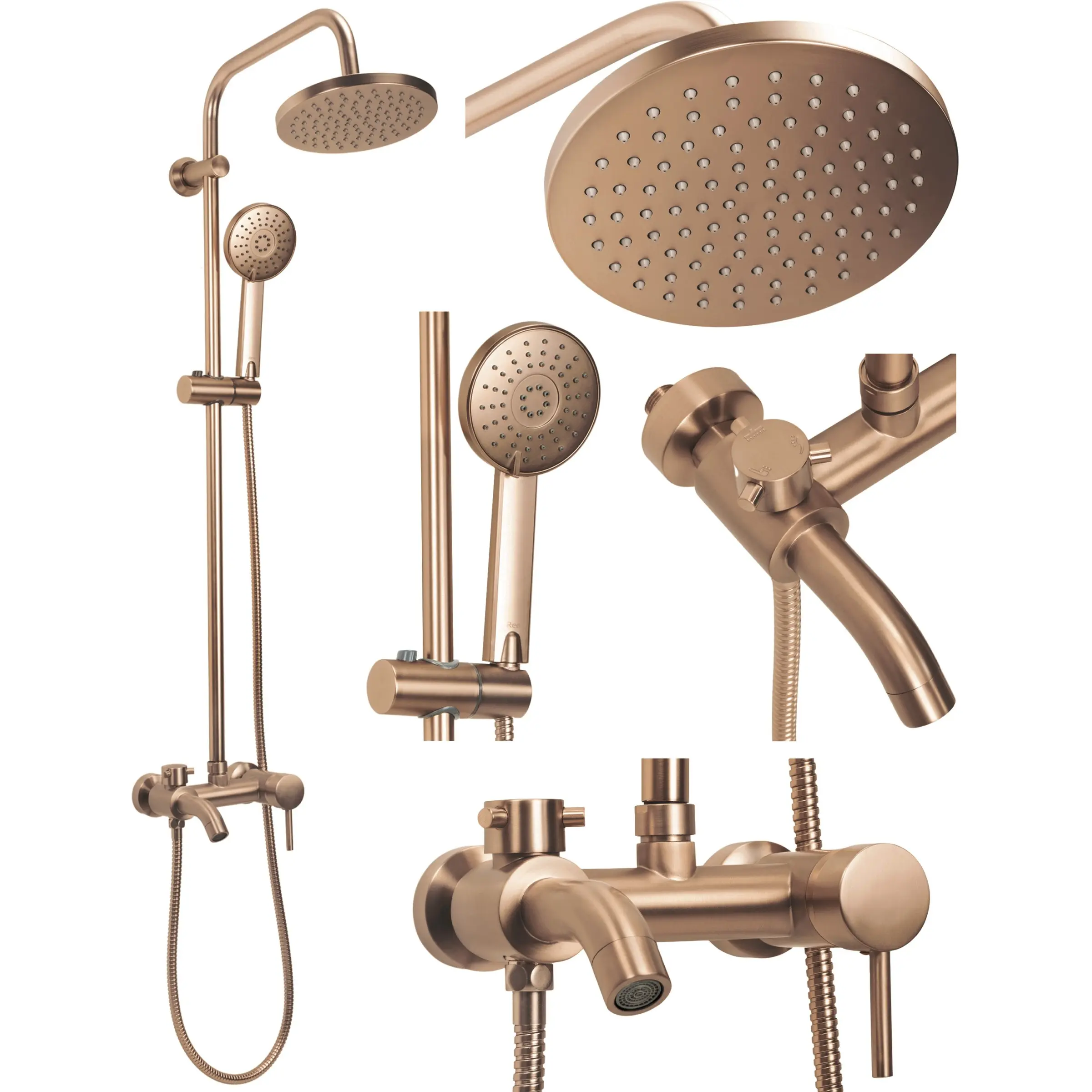 REA Sprchový set Luis Brush Copper REA-P7156