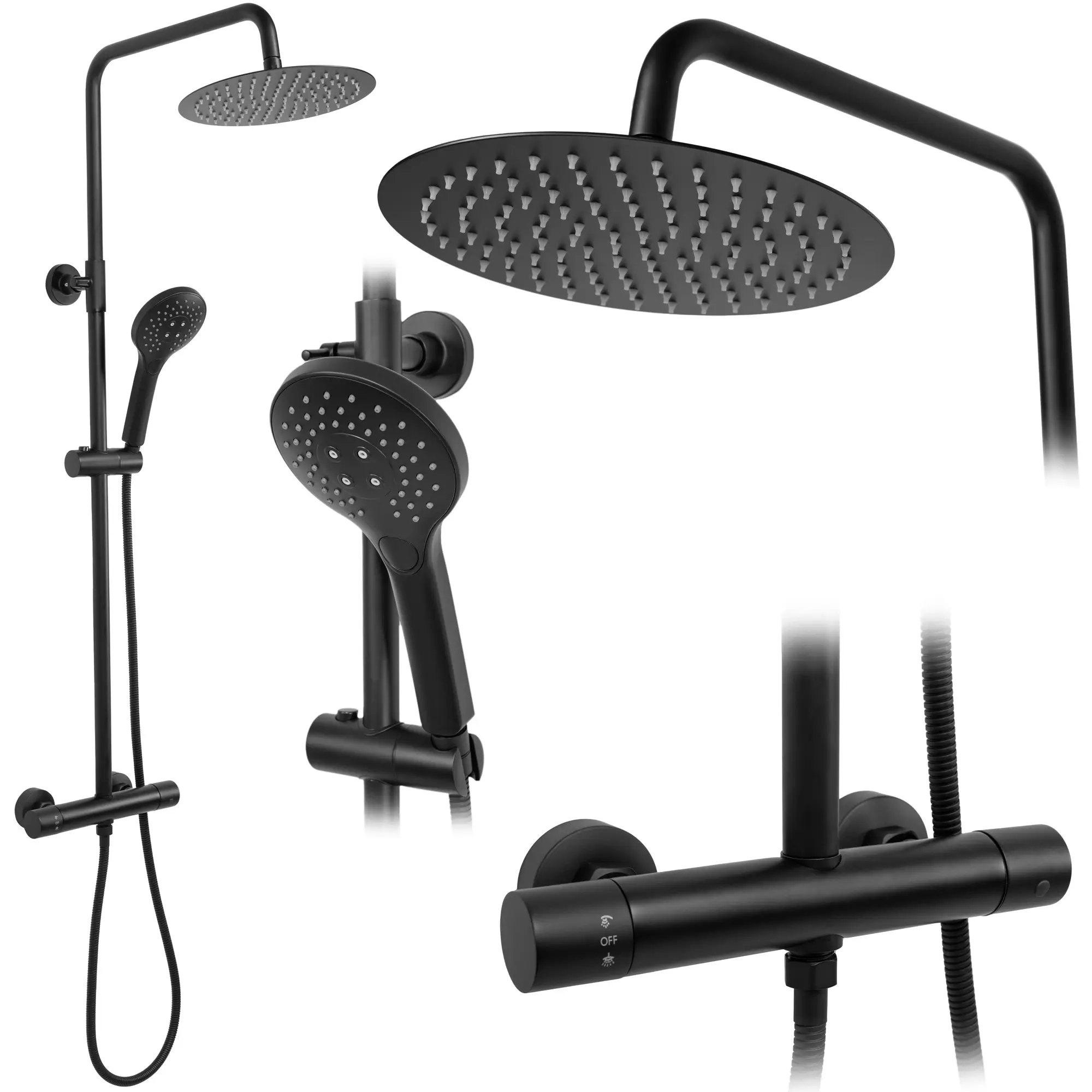 Sprchový set s termostatem Vincent Rea P6600 černý