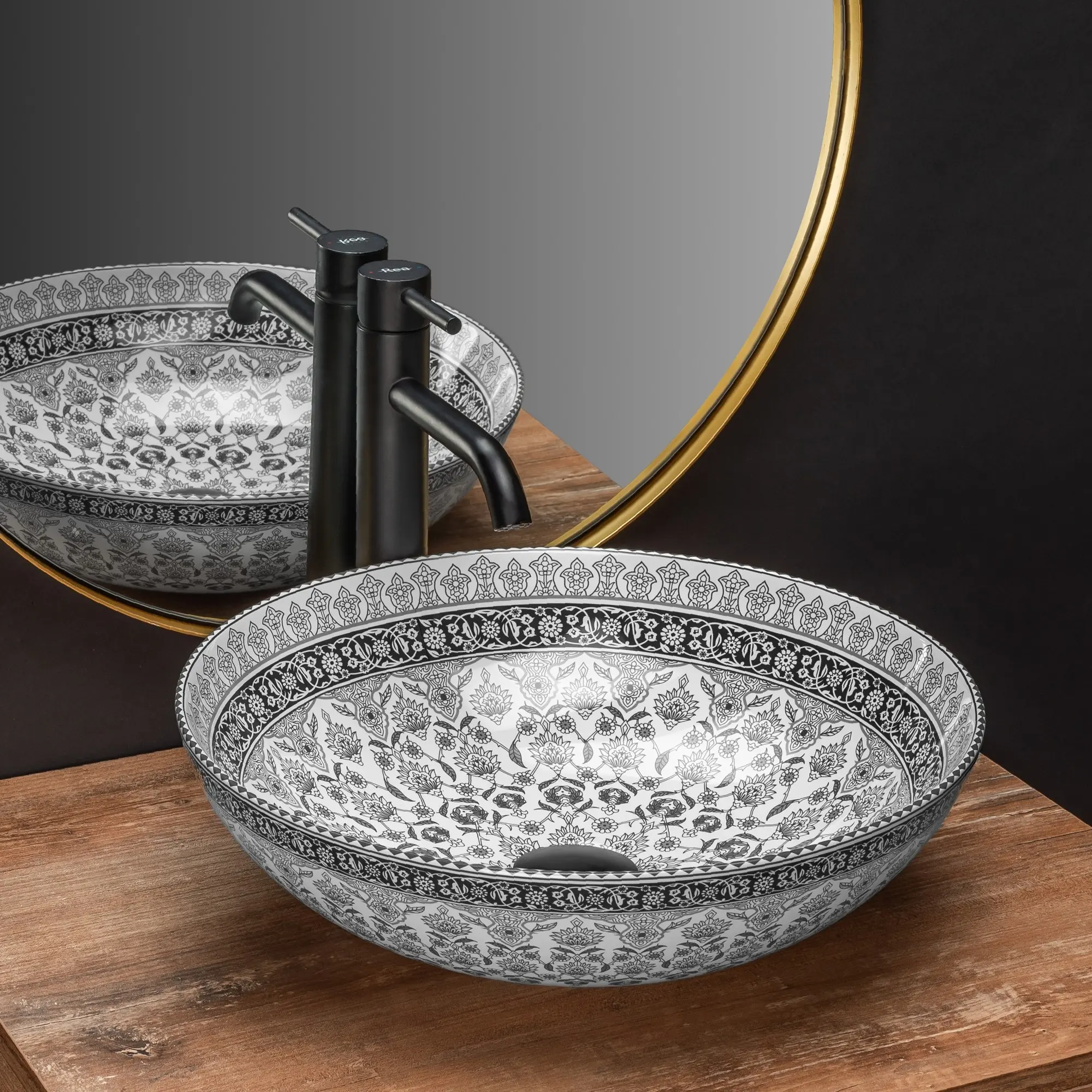 Umyvadlo na desku Arte Dark Grey
