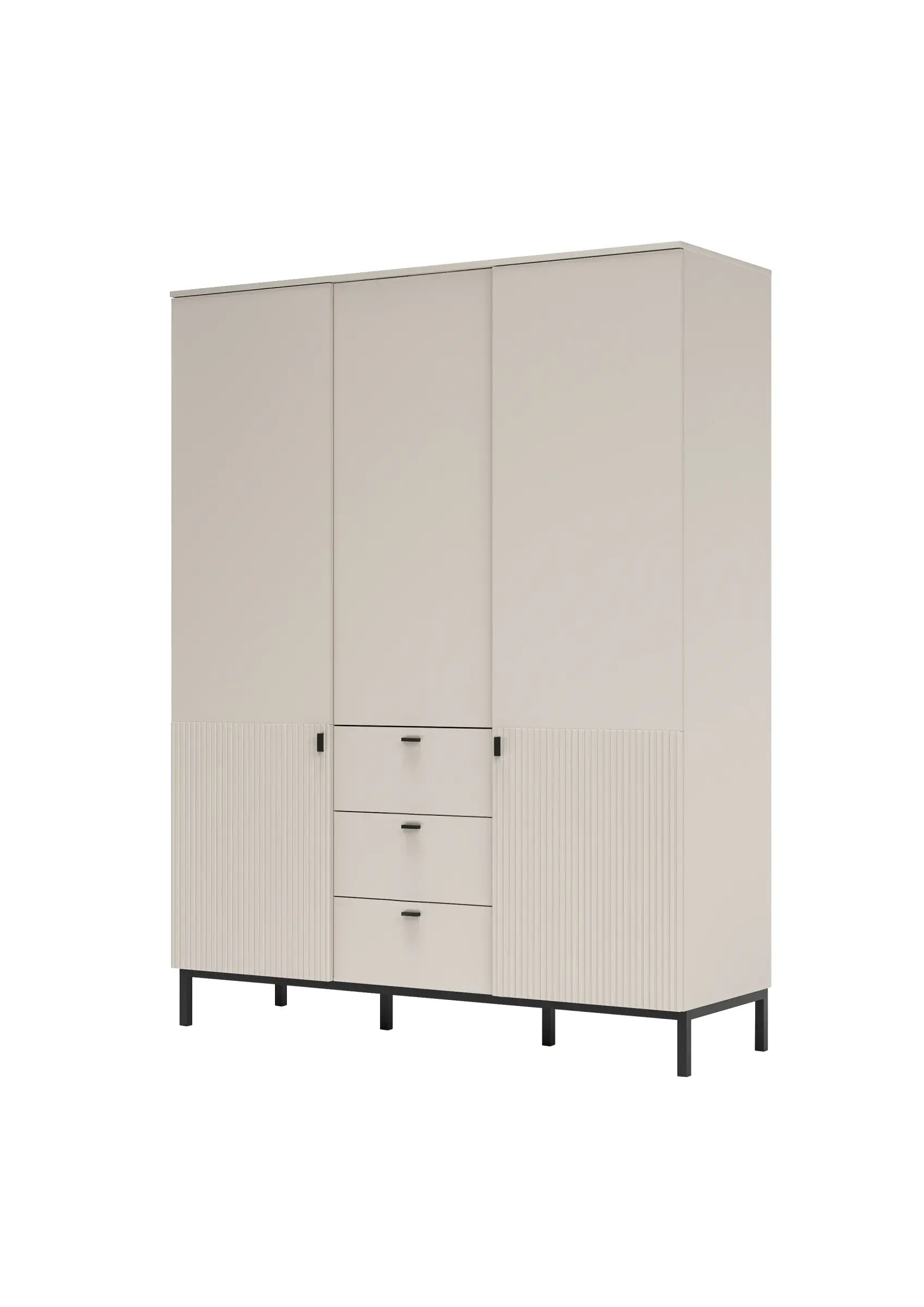 Szynaka Šatní skříň Korfu 70 156 cm kašmírová/černá