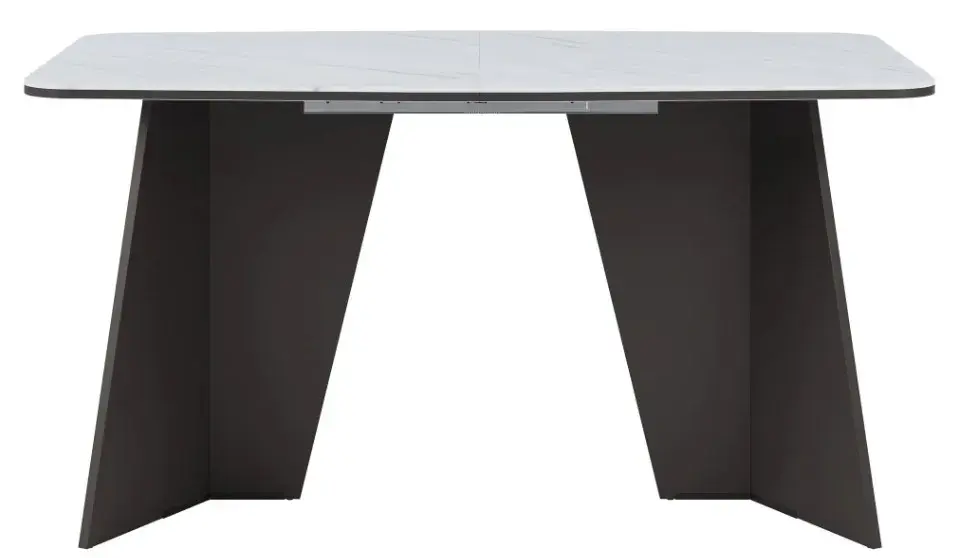Szynaka Jídelní rozkládací stůl Monza 156/206 cm černý/mramor