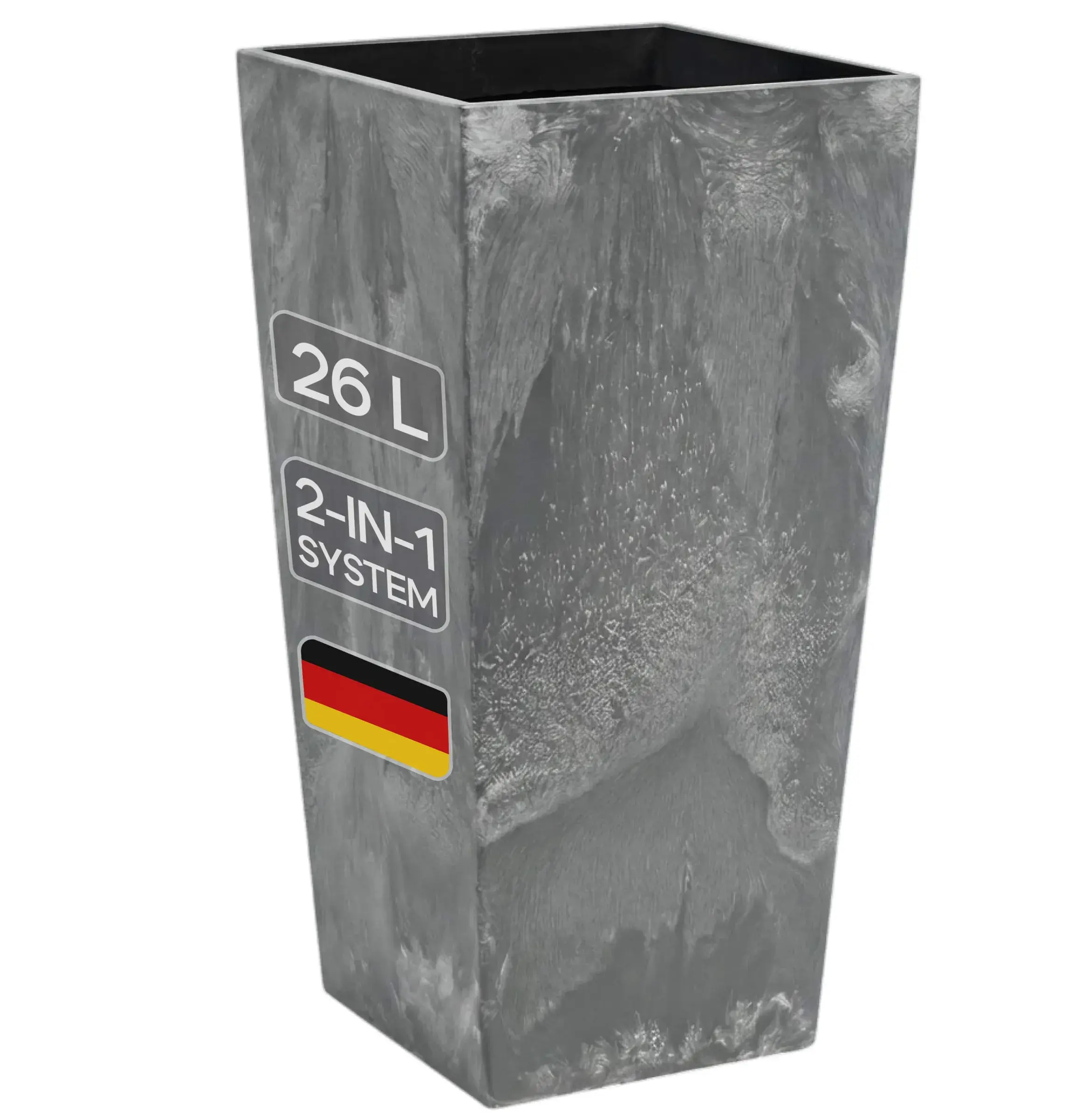 DB Garden Květináč s vkladem Concreto 26 L šedý beton