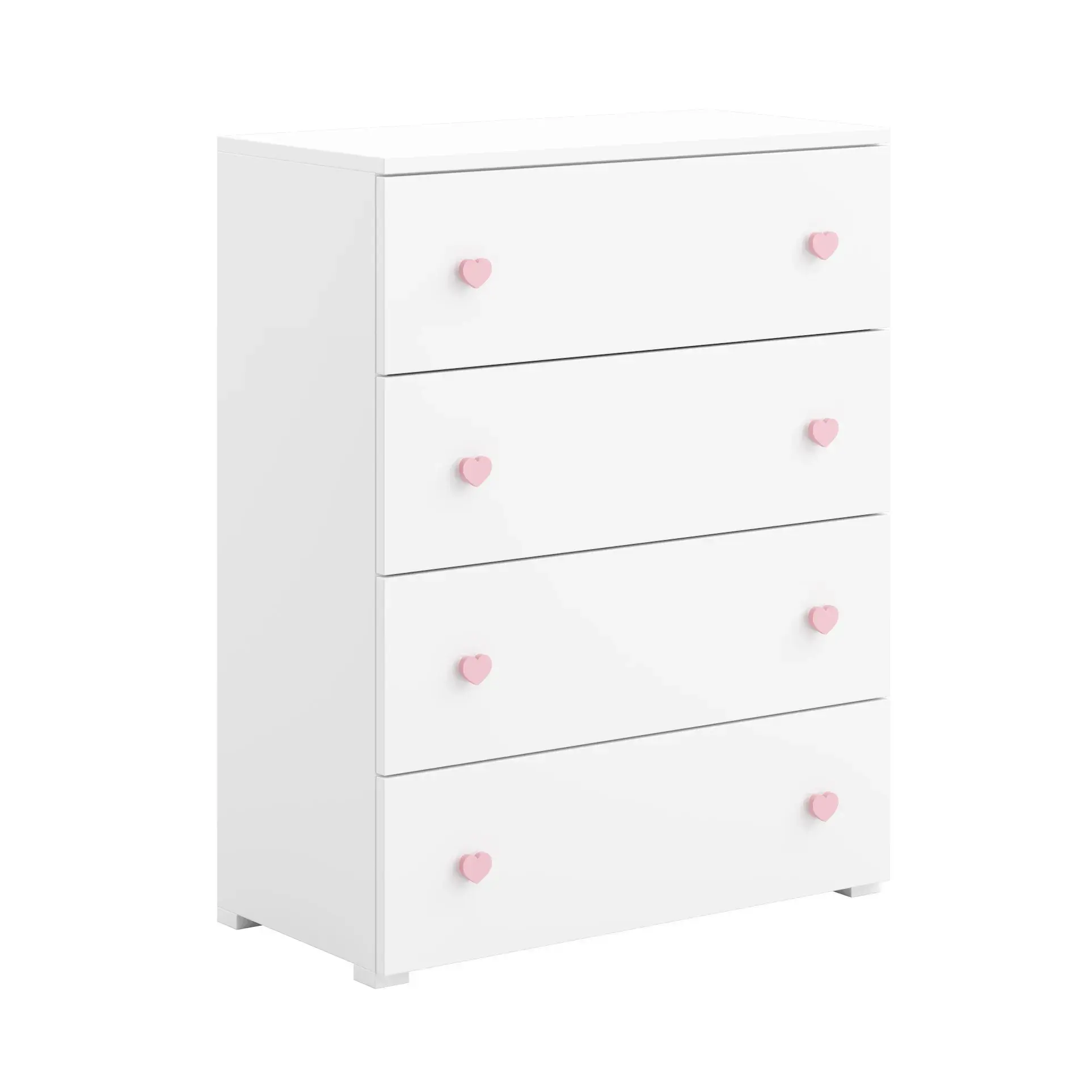 ADRK Dětská komoda Elzin 80 cm bílá/růžová