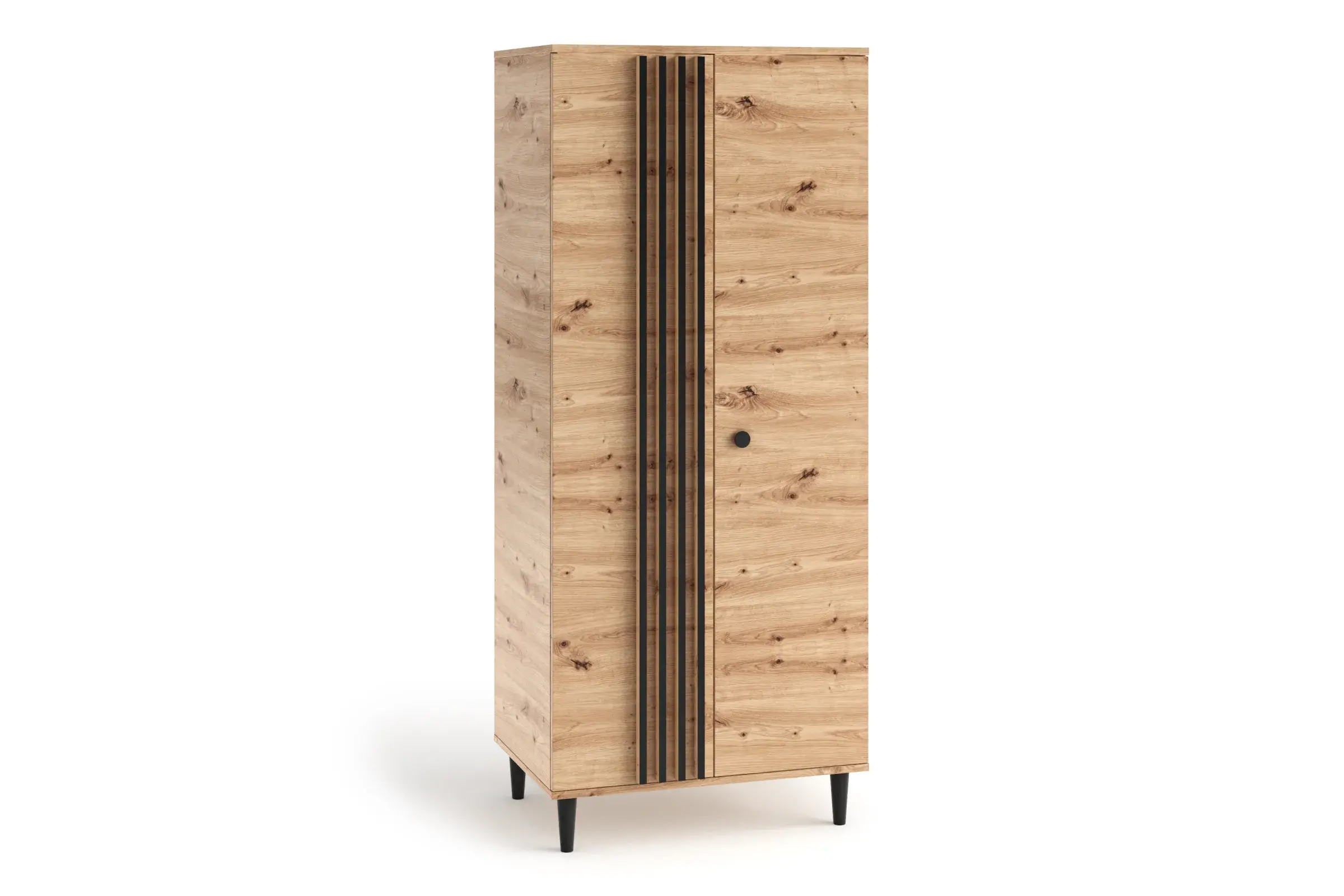 ADRK Šatní skříň Liva 80 cm dub Artisan/černá