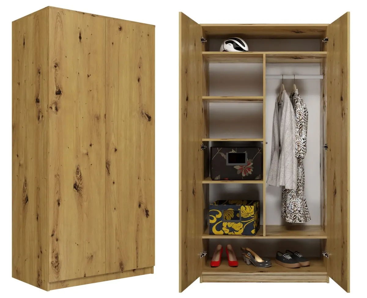 TP Living Šatní skříň Malva 90 cm dub artisan
