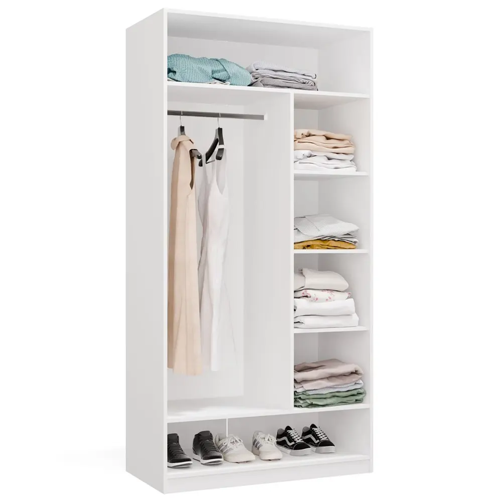 TP Living Modulární otevřená šatní skříň Openo 1W6P 100 cm bílá