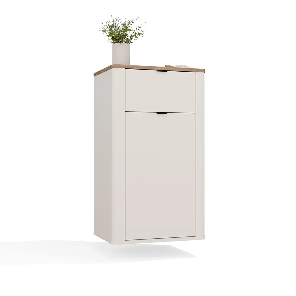 TP Living Závěsná koupelnová skříňka Cordoba 1D1S 48 cm kašmír/dub Castello