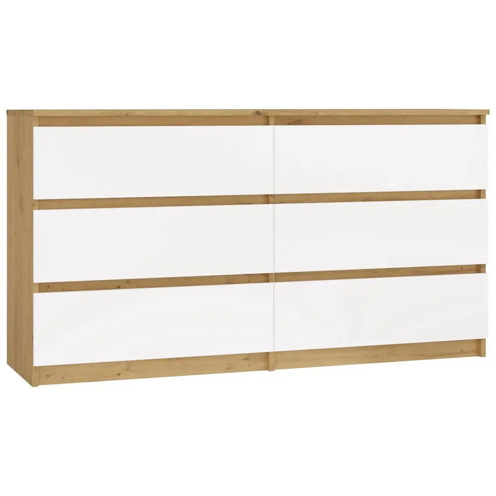 TP Living Komoda MALWA M6 140 dub artisan/bílá