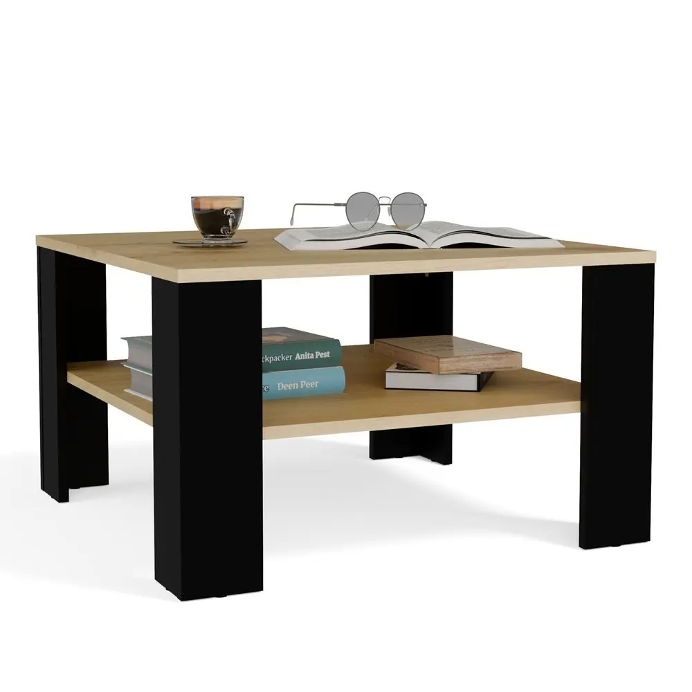 TP Living Konferenční stolek Lawa Square 68 cm dub artisan/černý