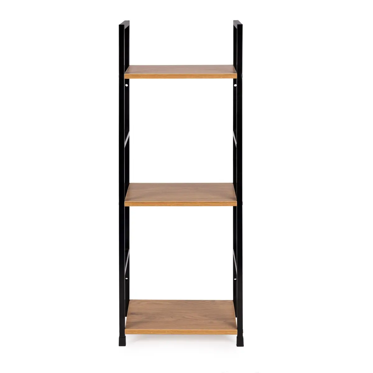 Moderní regál 80 cm se 3 policemi dřevo / kov