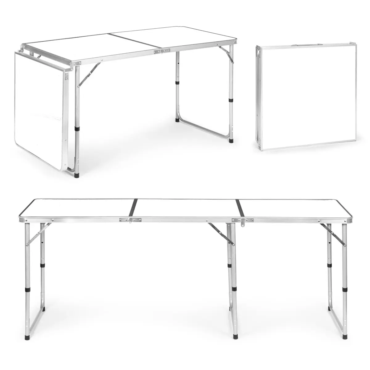 MultiGarden Skládací turistický stůl Veloca 180x60 cm bílý