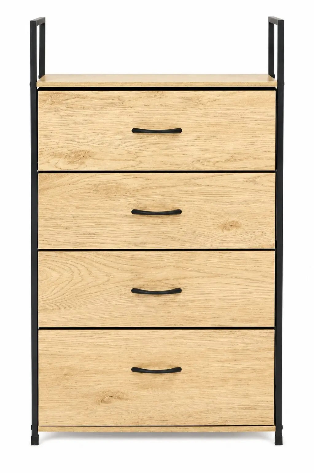 MODERNHOME Komoda s látkovými zásuvkami Dami 101 cm černá/hnědá