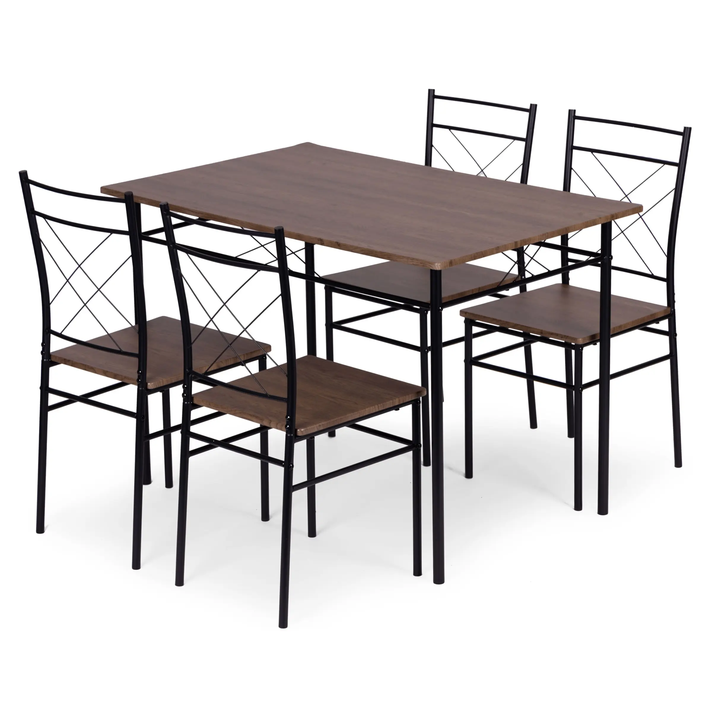 MODERNHOME Jídelní set Verona pro 4 osoby ořech tmavý