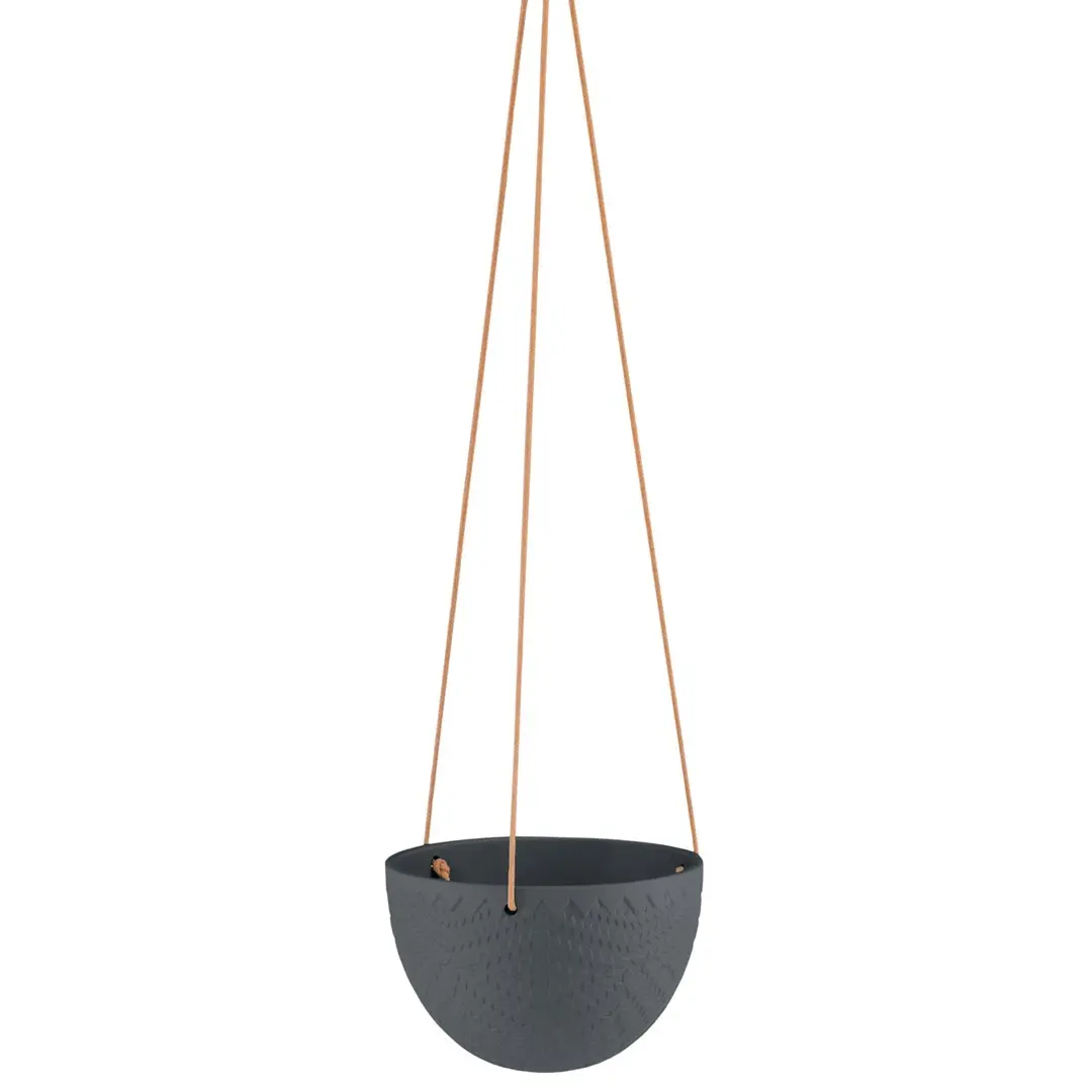 AmeliaHome Závěsný květináč Lokai černý, velikost 15,4x15,4x10