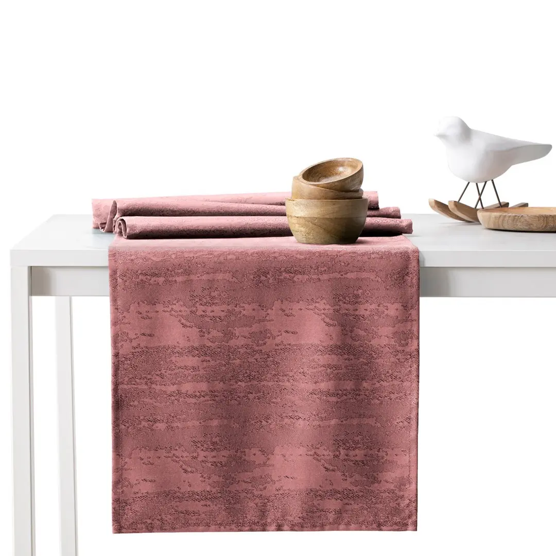 Restilo Sada ubrusu a běhounu na stůl AmeliaHome VESTA 115x250+35x250 cm růžová