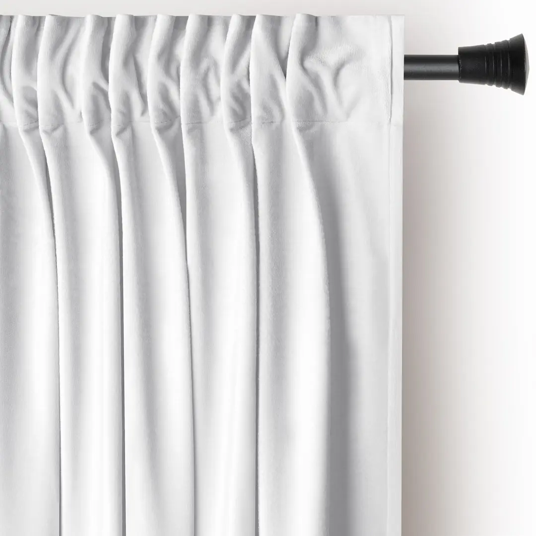 Bílý sametový dimout závěs 140x245 cm Pleat – Restilo
