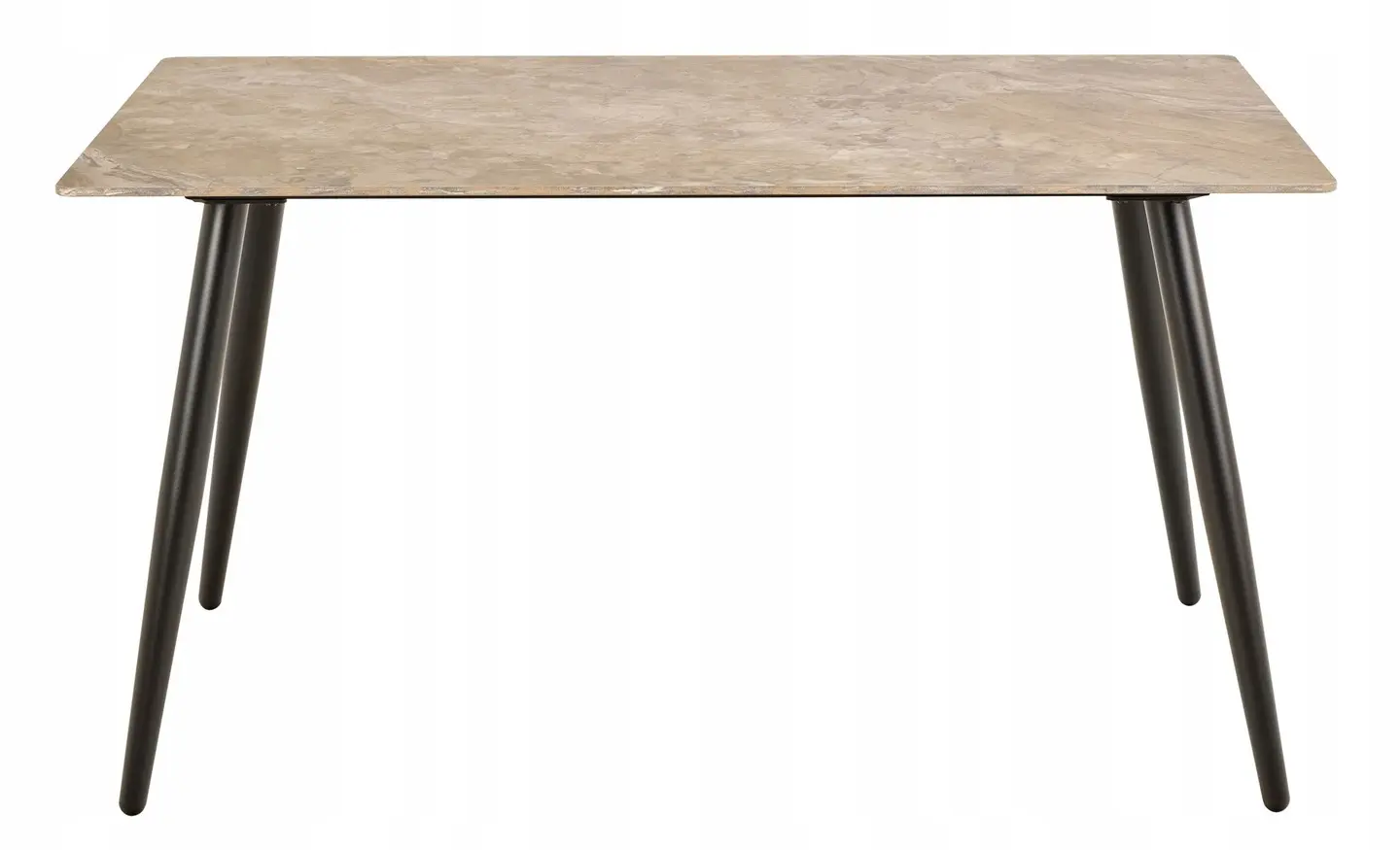 Actona Jídelní stůl Wicklow 140 cm hnědý mramor/černý