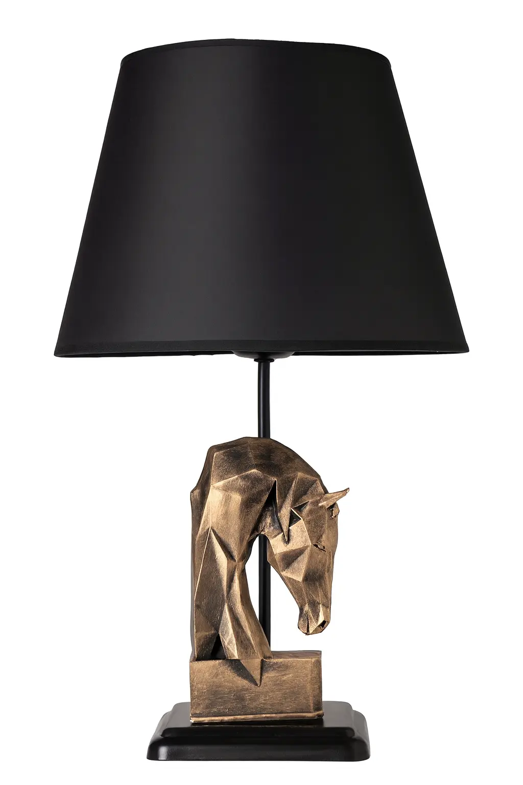 Opviq Stolní lampa Horses černá/bronzová