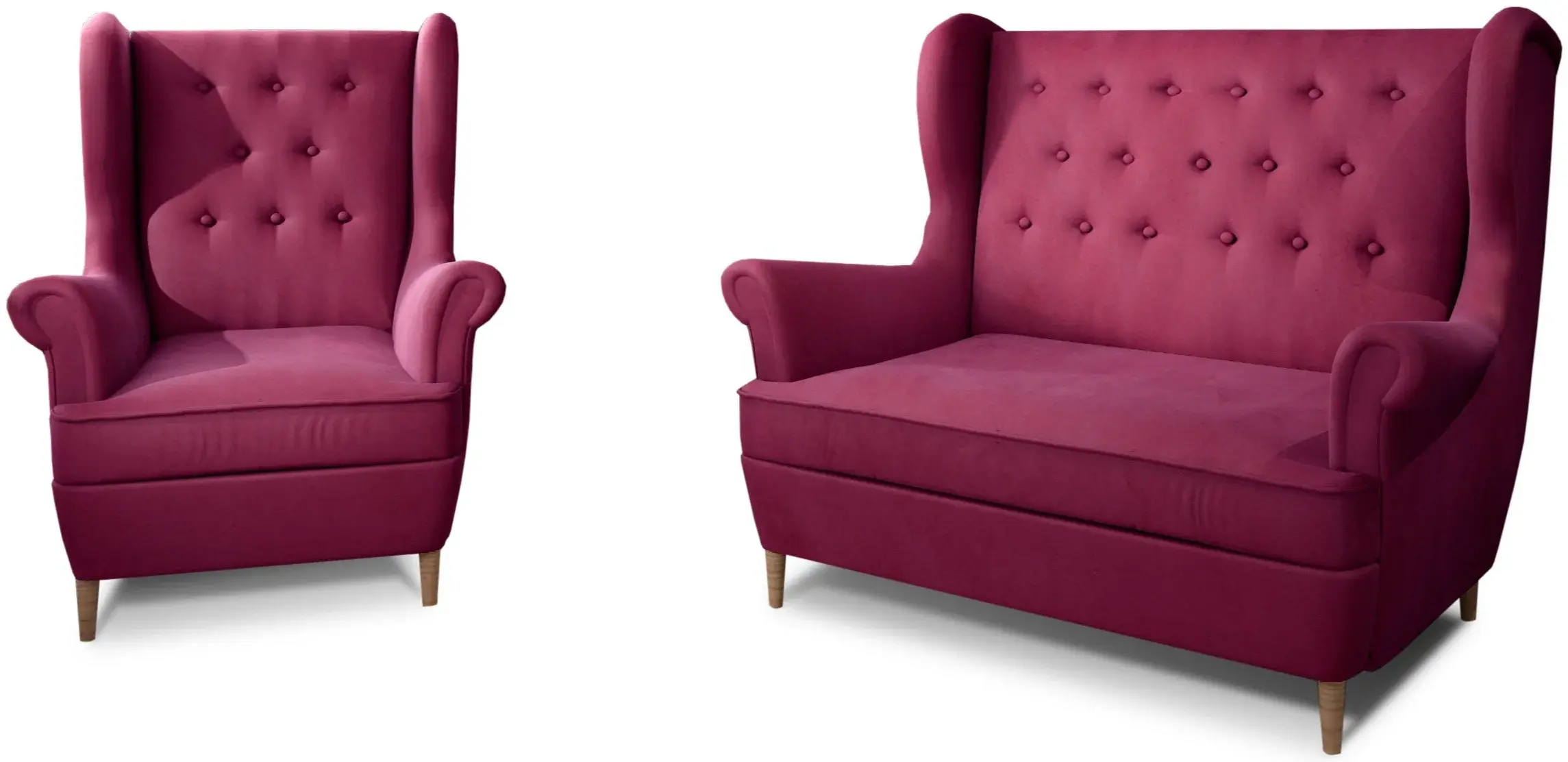 Eltap Sedací souprava AROS 2+1 Mat Velvet 68 vínová