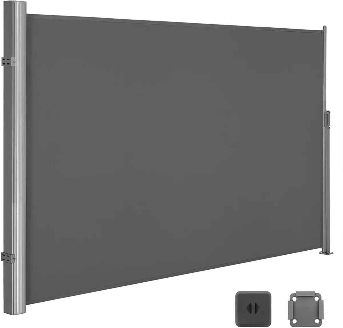 SONGMICS Boční markýza Orrine 200x400 cm tmavě šedá