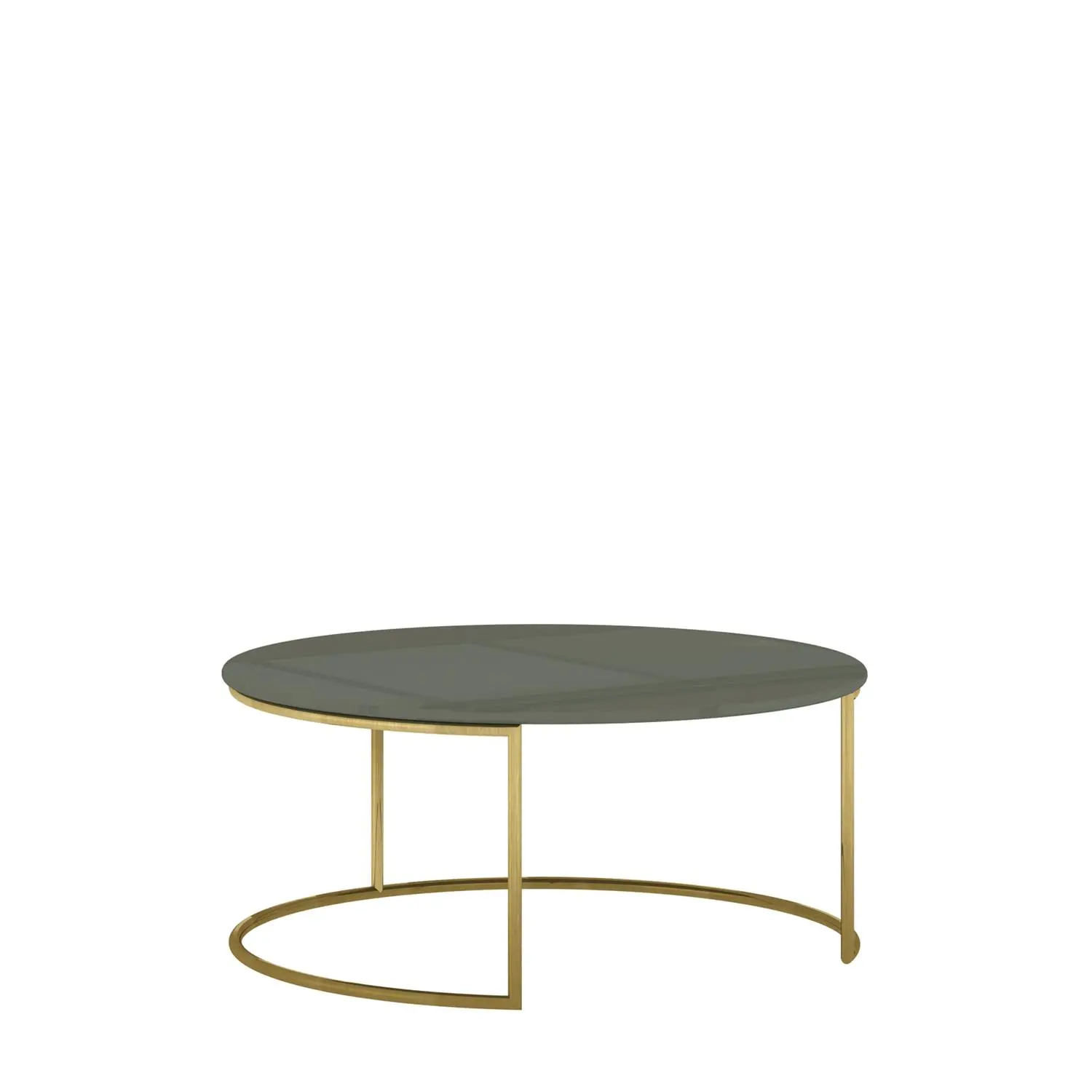 LivinHill Konferenční stolek Rose Hill 80 cm zelený/zlatý