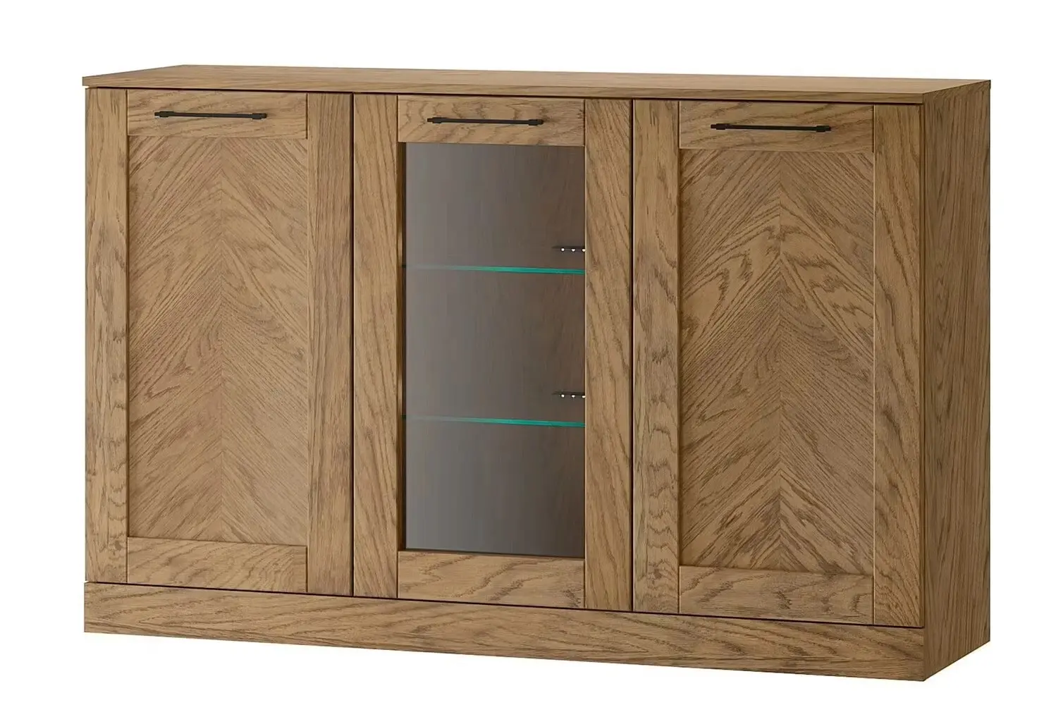 Szynaka Komoda Cozy 45 z masivu s LED osvětlením 140 cm dub Rustikal