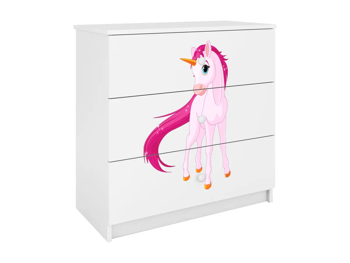 Kocot kids Komoda Babydreams 80 cm jednorožec bílá