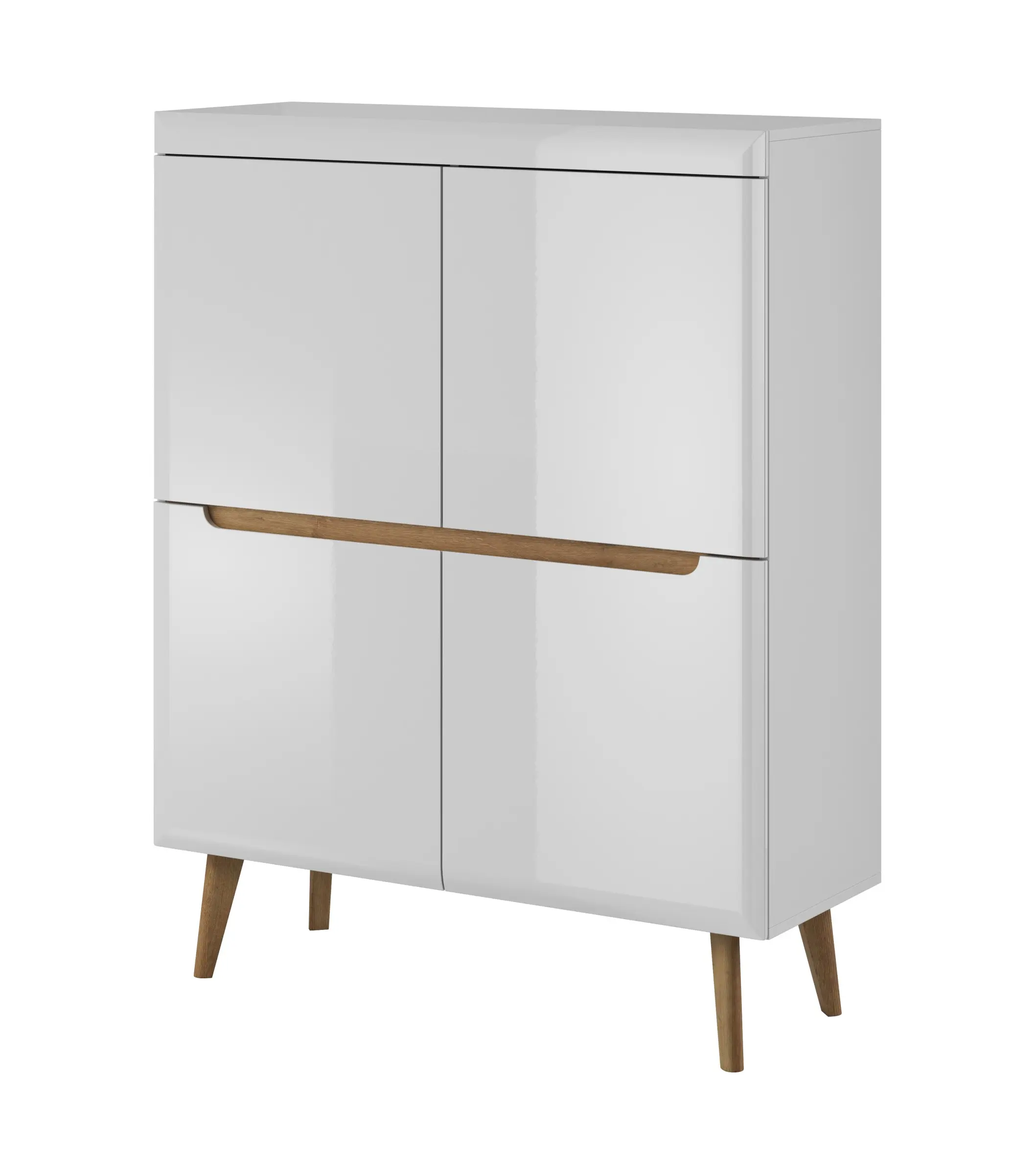 Piaski Komoda Nordi 107 cm bílá/dub Riviéra