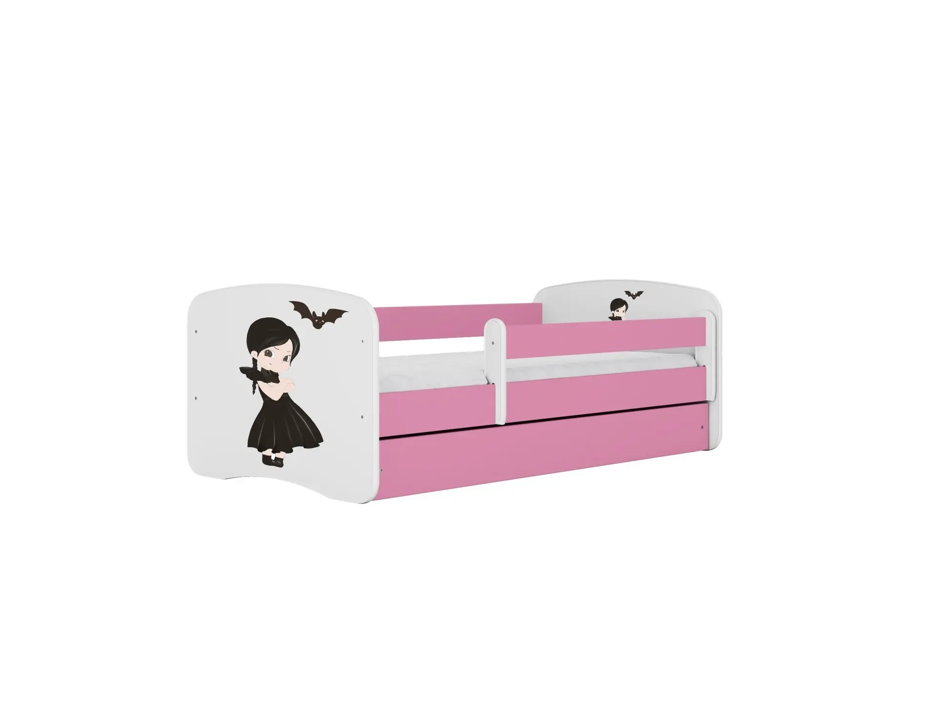 Dětská postel Babydreams+SZ+M růžová 80x160 Malá čarodějka