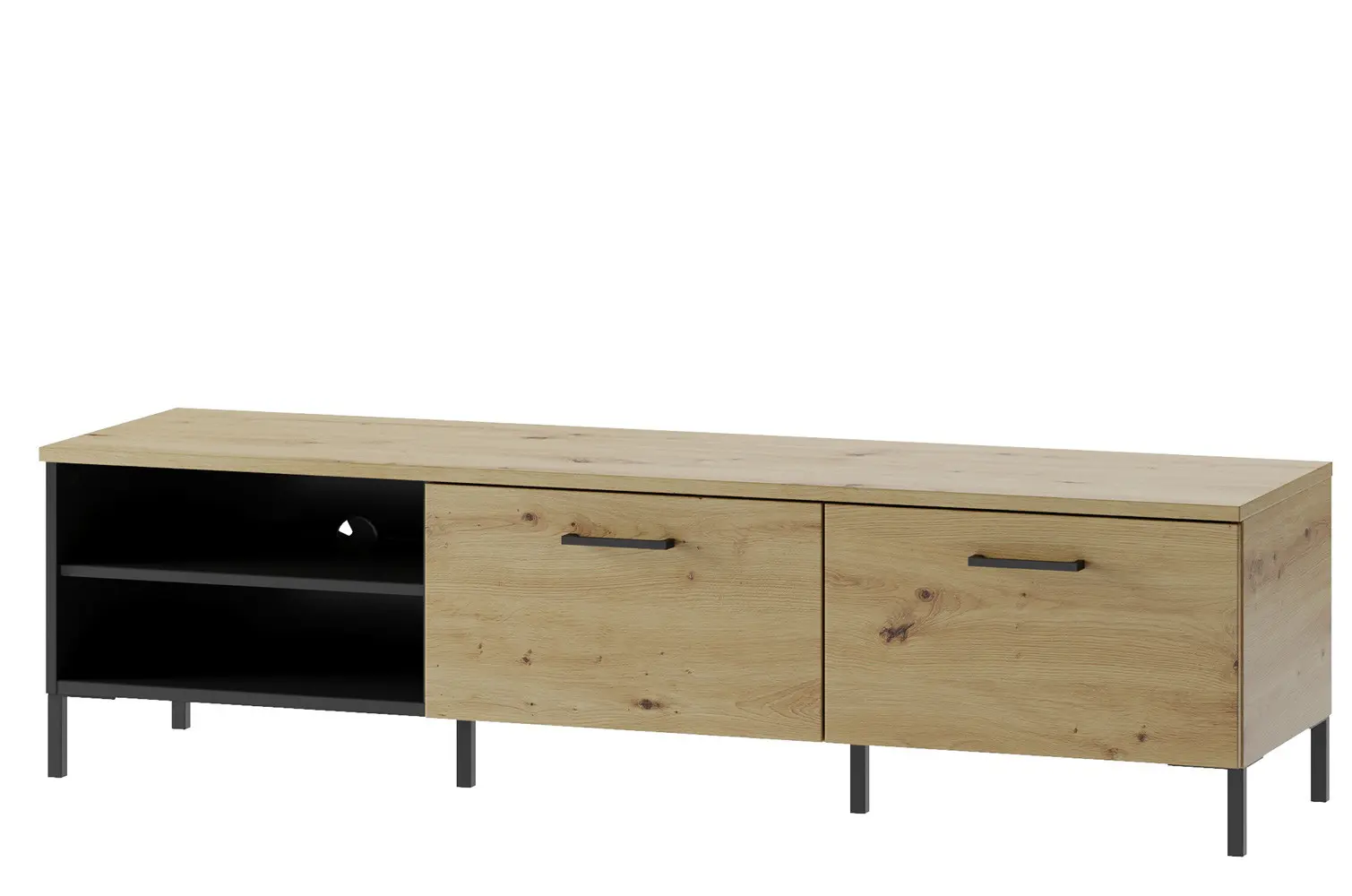 Szynaka TV stolek Lucas II 25 155 cm dub Artisan/černý
